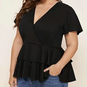 Black Peplum Top